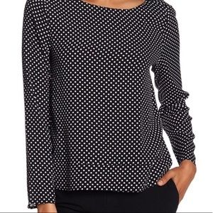 NWT Philosophy long sleeve rayon top polka dots